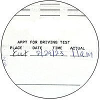 NJ Road Test Appointment